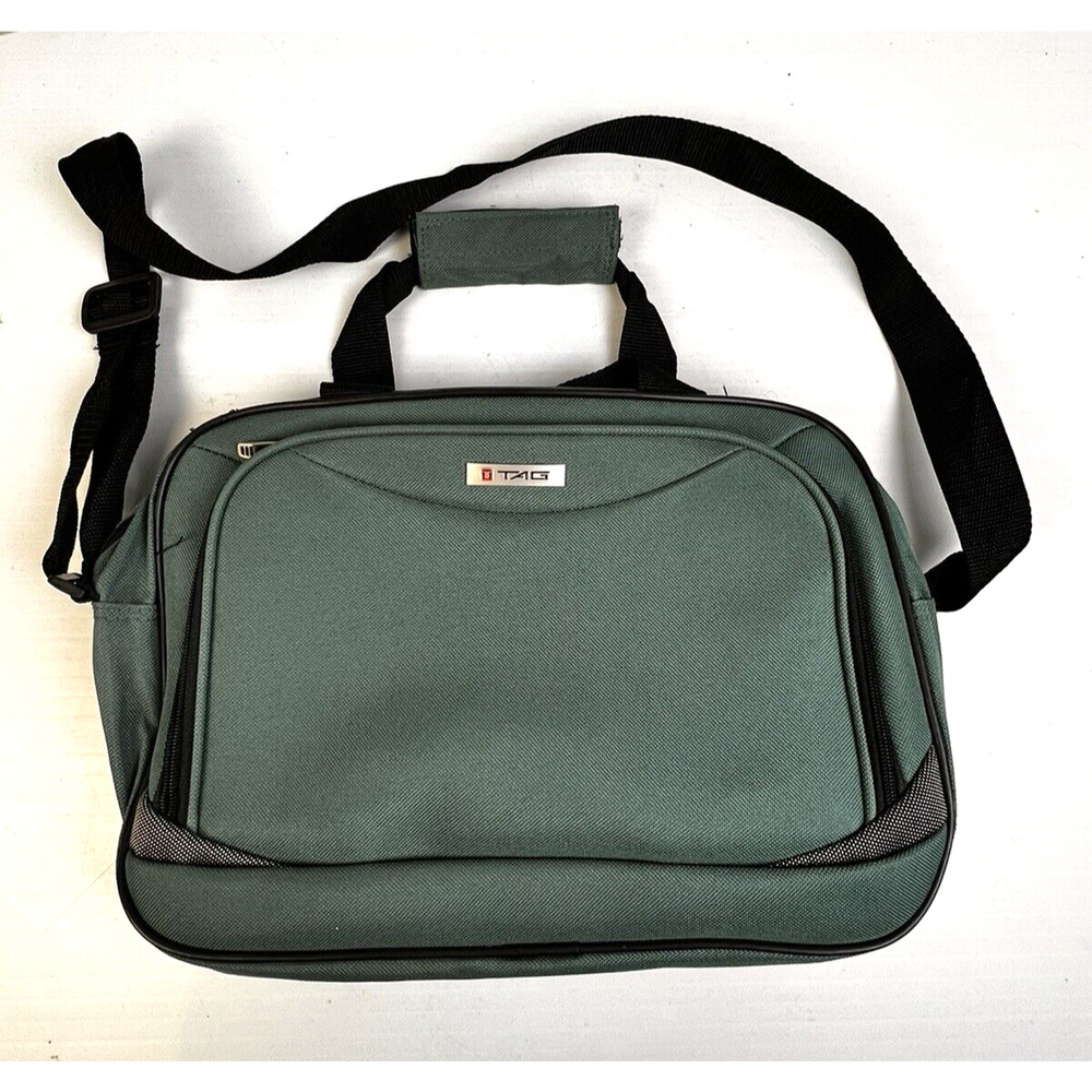Tag Travel Laptop Bag Green Shoulder Crossbody Work School Luggage Satchel